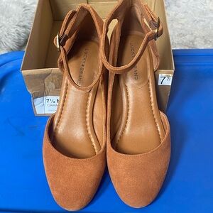 Lucky Brand Women's Brown Ankle Strap Heels Size 7.5 M/38
